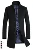 Novo Casaco de Lã Masculino Outono/Inverno 2026 Casaco Masculino de Comprimento Médio Casual para Jovens Tamanho Grande Roupa Masculina