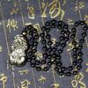 Colgante de obsidiana de cristal natural con forma de ojo de arcoíris y tres monedas para parejas, collar para hombres y mujeres, venta al por mayor
