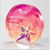 Troféu de cristal colorido criativo de estrela de cinco pontas feito sob medida para reunião anual da empresa Prêmios de funcionários excepcionais comemorativos feitos sob medida