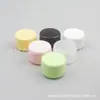 Tarro de crema rosa 20g Caja de crema de esmalte de uñas negra Tarro de plástico de boca ancha 20ml Botella de ungüento Botella de muestra de mascarilla