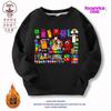 Ropa de bloques de construcción digitales Numberblocks Suéter de manga larga para niño con forro polar camiseta infantil de dibujos animados moderna otoño e invierno