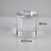 Suporte de Exibição Cilíndrico de Acrílico, Rack de Exibição de Joias de Alta Transparência, Base para Cosméticos, Suporte para Modelos