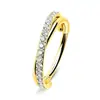 Perforación de Nariz Popular de Venta Caliente Transfronteriza Joyería de Acero de Titanio Incrustada con Circonita Anillo de Nariz Flash Anillo de Nariz de Apertura y Cierre Venta al por Mayor en Stock