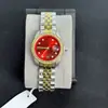 Nuevo reloj Reina Madre para mujer, Saturno totalmente de diamantes, cereza rosa con diseño floral en relieve, reloj de cuarzo de nicho de lujo ligero para mujer
