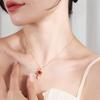 Novo estilo cheio de diamante Fox pingente colar moda personalizado viajante versátil luz de luxo micro embutido zircônio clavícula colar de corrente para as mulheres