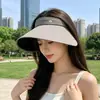 Sombrero de Sol para Ciclismo de Primavera y Verano para Mujeres, Ala Ancha de Terciopelo Negro de Goma, Sombrero Solar Anti-UV para Ciclismo al Aire Libre