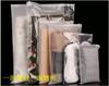 Bolsa con cremallera para ropa, bolsa de embalaje esmerilada para chaqueta de plumas, bolsa de almacenamiento transparente y gruesa con clip para ropa, bolsa de almacenamiento autosellada al por mayor