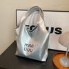 Bolso Tote de Gran Capacidad con Textura de Alta Gama Simple Estilo Coreano Ins Transfronterizo 2025 Verano Nuevo Bolso de Hombro de Moda