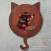 Tabla Creativa de Madera para Bistec con Forma de Gato, Plato para Comida, Plato para Pizza, Plato para Postre y Pastelería de Restaurante, Plato para Aperitivo y Cena