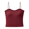 Nuevo Top de Tirante Único de Otoño Temprano Dopamina Espalda Hermosa Camisola Lencería para Mujer con Copas Integradas para Usar por Dentro por Fuera Capa Base Top sin Tirantes