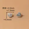 Acessórios de Prata Tibetana Imitação com Furo Passante DIY Retro Contas Espaçadoras de Coração Embossado Dupla Face Acessórios para Pulseira de Coração de Pêssego Colar Artesanal