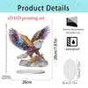 Nuevo Producto Creativo Transfronterizo: Encantadores Adornos Acrílicos 2D de Familia Elefante Blanco para Escritorio, Hogar y Decoración de Sala de Estar Manualidades
