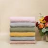 Touca de cama de algodão crepe Amazon para bebê, cor sólida, touca de cama de bebê, lençol macio e respirável de dupla camada de algodão