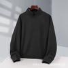 Suéter masculino e feminino fino com meio zíper e gola alta, casual, combina com tudo, roupas esportivas, roupas de trabalho, LOGOTIPO impresso personalizado