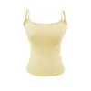 Top esportivo estilo girl poderosa de três botões com bojo para mulheres, novo estilo de verão, corte justo, que valoriza a silhueta, para usar em camadas ou sozinho