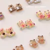 Accesorios Populares de Arte para Uñas de Dibujos Animados Oso Marrón Pequeño Capibara Resina Decoraciones de Uñas Otoño e Invierno Venta al por Mayor