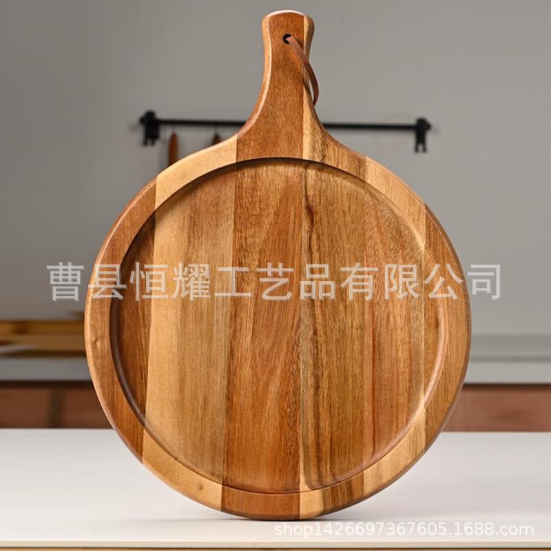 实木牛排餐盘 木质披萨盘托盘 西餐摆盘厨房菜板家用砧板BSC