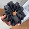 Anillo para el cabello de intestino grueso Cuerda para el cabello para mujer Estilo avanzado Elegante Cuerda para el cabello Flor para la cabeza Lazo Tendón de goma Negro Accesorios para el cabello de verano Adorno para la cabeza Nuevo estilo