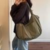Bolsa de Lona Feminina Grande Capacidade 2025 Novo Verão Combina com Tudo Bolsa Transversal de Ombro Casual Estudante Universitário Aula Bolsa Tote
