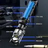 Linterna nueva de alto brillo, recargable con pantalla digital, iluminación exterior ultra brillante, de largo alcance, duradera, portátil, retráctil y con zoom