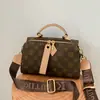 Bolsa Boston Portátil de Nuevo Estilo Transfronteriza con Diseño Impreso de Alta Gama, Bolso de Hombro Grande de Alta Capacidad para Viajes Diarios, Bolso Cruzado con Textura Retro
