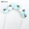 Festa Aniversário Bolo Decoração Bola de Pompom Bola de Pelo Arco Vestir Estéreo Arco-Íris Plug-in Coração de Menina Mesa de Sobremesa Renda