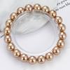 Pulseira Feminina de Contas Sintéticas Cor Champagne Preto Dourado Amarelo Pó Roxo Pulseira de Contas Nanyang Imitação de Pérola Shijia