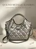 Bolso de cadena de estilo coreano de nicho con patrón de diamantes para mujer 2026, bolso súper popular de gran capacidad madre-hija, bolso cruzado tipo cubo para el día a día