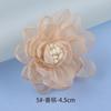 4-10cm fábrica em estoque camélia borda queimada flor chapelaria tecido flor feita à mão acessórios flor de tecido acessórios DIY broche
