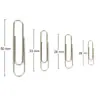 Fornecimento Transfronteiriço de Clips de Papel de 28mm em Várias Especificações, Clips de Papel Metálicos Cor Prata, 50 Clips de Papel, Clips de Papel Niquelados de 33mm
