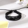 Pulsera de Cuero Hecha a Mano Más Vendida Europea y Americana Pulsera de Cuero Vintage de Aleación Joyería de Moda Tendencia