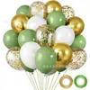 Set de Globos de Látex Transfronterizos de 12 Pulgadas, Globos Metálicos de Lentejuelas Negros y Dorados para Decoraciones de Bodas y Fiestas de Cumpleaños