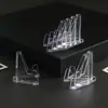 Suporte Transparente Pequeno para Exibição de Moedas Suporte para Exibição de Moedas Comemorativas Medalhas Comemorativas Caixa Pequena Redonda Caixa Pequena Quadrada Suporte Triangular