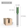Conjunto de 6 Facas Retas, de Fio Simples e Duplo Fio, Cabeça de Corte de Máquina de Acabamento Reta Verde, Faca de Ranhura, Goiva para Máquina de Gravação, Fresa para Marcenaria