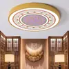 Luminária de teto estilo chinês com padrões de teto de Dunhuang, luminária de quarto de pousada estilo chinês retrô, luminária para corredor pintado, hall de entrada e sala de jantar