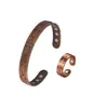 Anillo de imán popular europeo y americano transfronterizo nuevo, anillo de cruz, conjunto de anillos de pulsera de cobre antiguo, ventas directas de fábrica