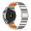 Adequado para Pulseira de Titânio e Silicone de Liberação Rápida Garmin Fenix7X Pro Fenix8 Fivela Magnética de Uma Peça Pulseira de Titânio