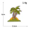 Serie Árbol de Coco Planta Verde Pegatinas de Tela Bordada Nuevo Bordado por Computadora Transfronterizo Pegatinas Termofusibles Pegatinas para Planchar Parches para Ropa