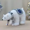 Navidad Transfronteriza Tela Azul Nuevo Oso Polar Pingüino Muñeco Creativo Set Festivo Adornos de Decoración