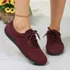 Comercio electrónico transfronterizo, talla grande, nueva colección primavera/otoño 2026, zapatos planos para mujer, estilo de entrenamiento alemán, modernos y casuales, versátiles zapatos con cordones