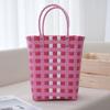Bolsa de plástico tecida à mão Bolsa de plástico Bolsa de presente feminina criativa DIY Bolsa de praia aberta Bolsa feminina
