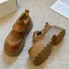 Zapatos Birkenstock para mujer de suela gruesa para aumentar la altura, nueva colección de otoño 2026, mocasines de estilo británico, zapatos planos de plataforma