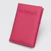 Funda para Pasaporte Bolso para Pasaporte Hecho Logo Publicidad Al Por Mayor Inglés Cuero PU Pasaporte Delgado Bolso Titular para Pasaporte