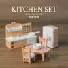 Juguetes de casa de juegos de mini muebles transfronterizos, escena en miniatura, cocina pequeña, casa de muñecas, sala de estar, decoración de escritorio, modelo