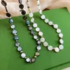Collar de Concha Redonda con Perlas Sobey Qingying Cadena Sencilla y Elegante para la Clavícula Exquisito y de Alta Gama Versátil Collar para Mujer