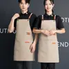 Amazon transfronterizo impermeable y a prueba de aceite logo personalizado lienzo publicitario delantal hogar catering ropa de trabajo especial venta al por mayor