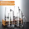Dispensador de Vinho de Vidro Garrafa de Vinho Branco Transparente Dispensador de Vinho Balança Pote de Vidro Copo de Vinho Criativo para Casa Conjunto de Vinho para Hotel Atacado