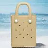 Nova Bolsa Fofa de EVA com Furos Pode Ser Pingente DIY Bolsa Quadrada Pequena Armazenamento Mini Bolsa Pequena Bolsa de Cosméticos Feminina