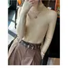 Suéter de punto de cachemira sintética con cuello medio para mujer, nuevo estilo otoño/invierno, corte ajustado, que favorece la figura y perfecto como capa interior.
