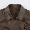 ZA AliExpress el más vendido comercio exterior transfronterizo estilo europeo y americano moda femenina versátil correa brillante chaqueta de cuero sintético